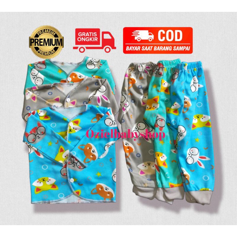 Grosir !! Stelan panjang bayi full printing motif animal SNI