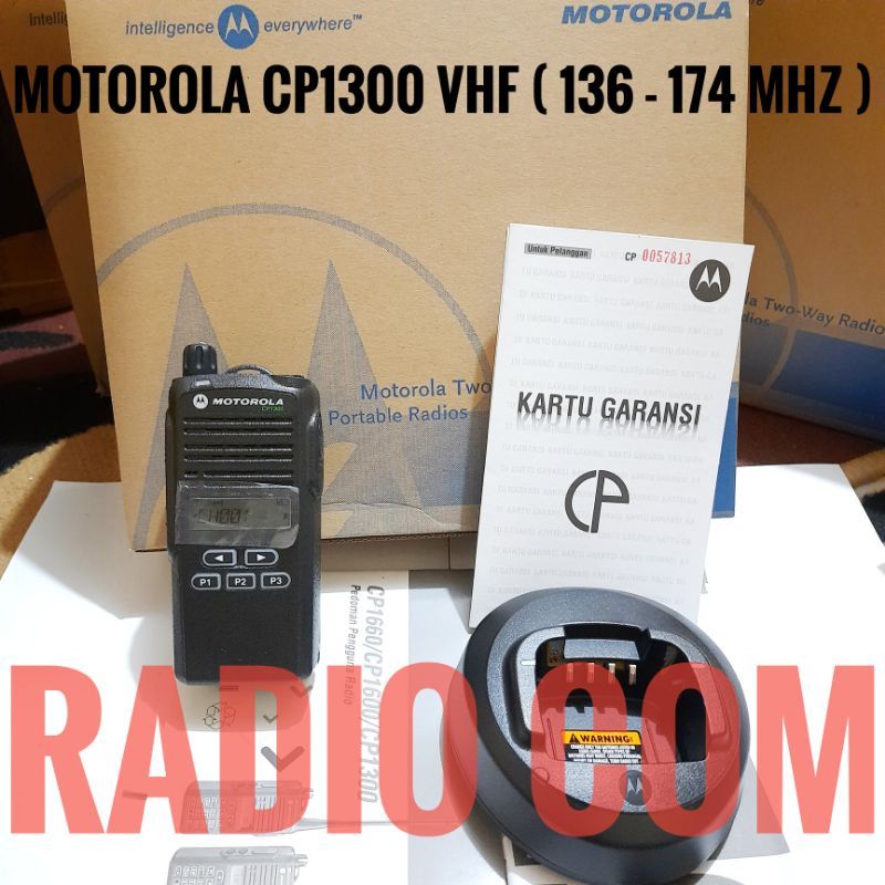 HT MOTOROLA CP1300 VHF 136-174MHZ ORI GARANSI RESMI / HT MOTOROLA CP 1300 VHF ORIGINAL