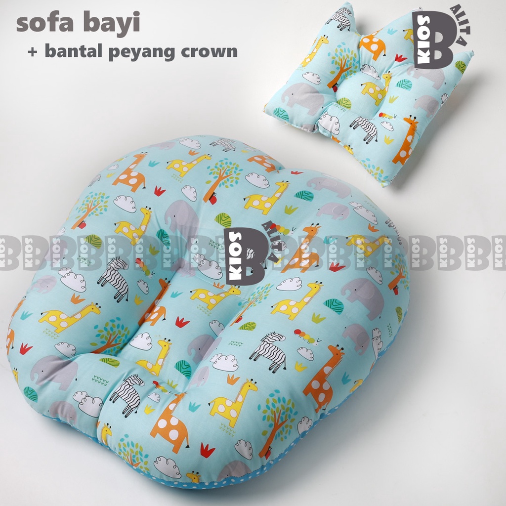 PAKET KASUR BAYI MULTIFUNGSI SOFA BAYI + BANTAL PEYANG CROWN BABY [TERMURAH]  TEMPAT TIDUR BAYI MATRAS BAYI KASUR BAYI SET