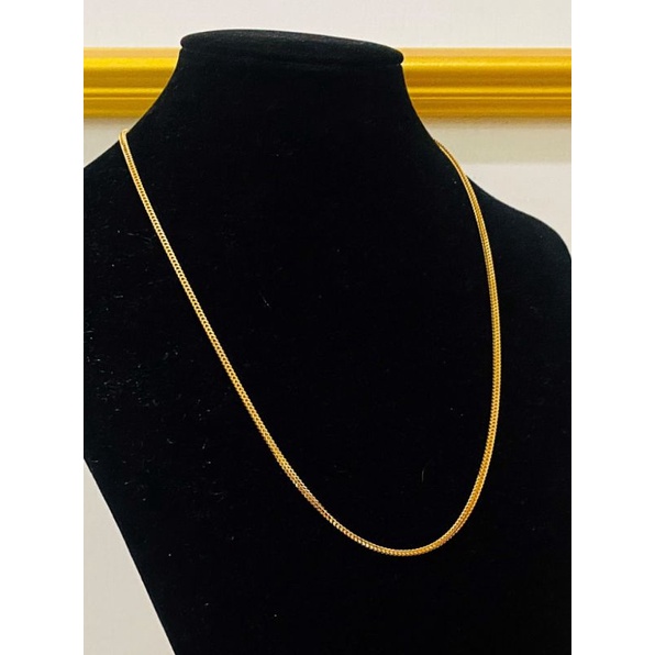 Kalung titanium anti karat model gepeng untuk pria dan wanita