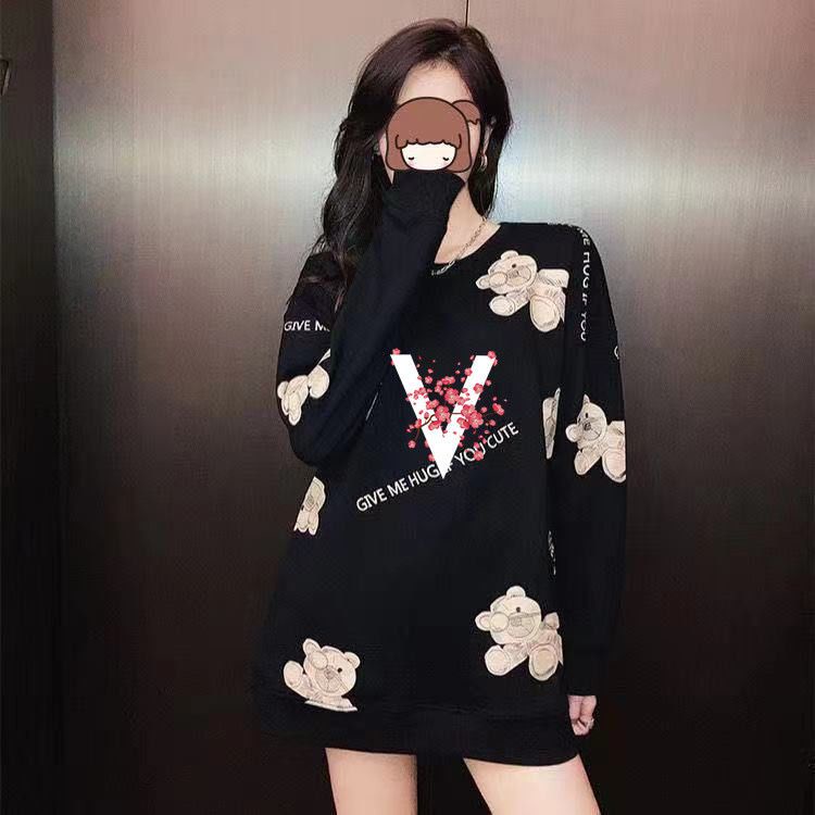 Musim gugur lengan panjang lengan panjang longgar sweater bagian tipis tipis siswa perempuan puncak