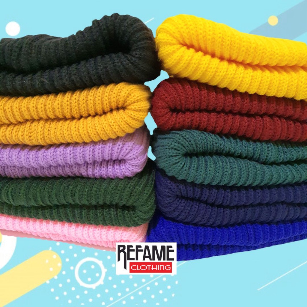 Kupluk Gaul Tebal Rajut Beany Hat Woll Pria Wanita Beanie Ukuran Dewasa Kualitas Distro