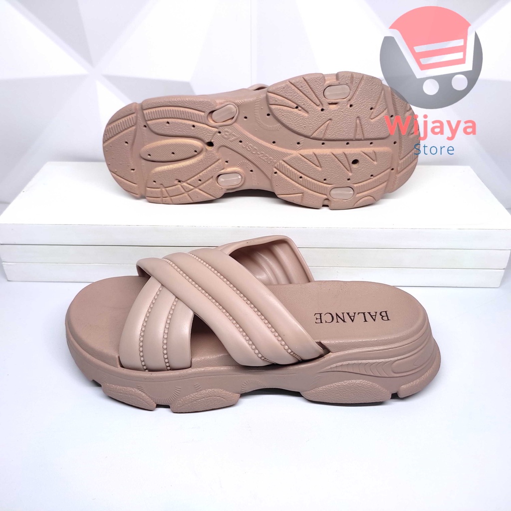 Sandal BALANCE 2201 Wedges Slop Wanita Sendal Import Cewek Perempuan