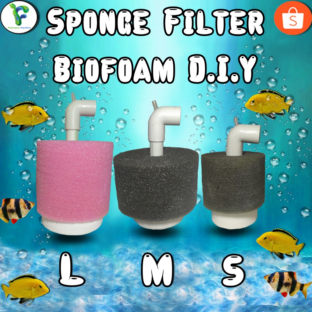 Biofoam Filter DIY Hitam Size S