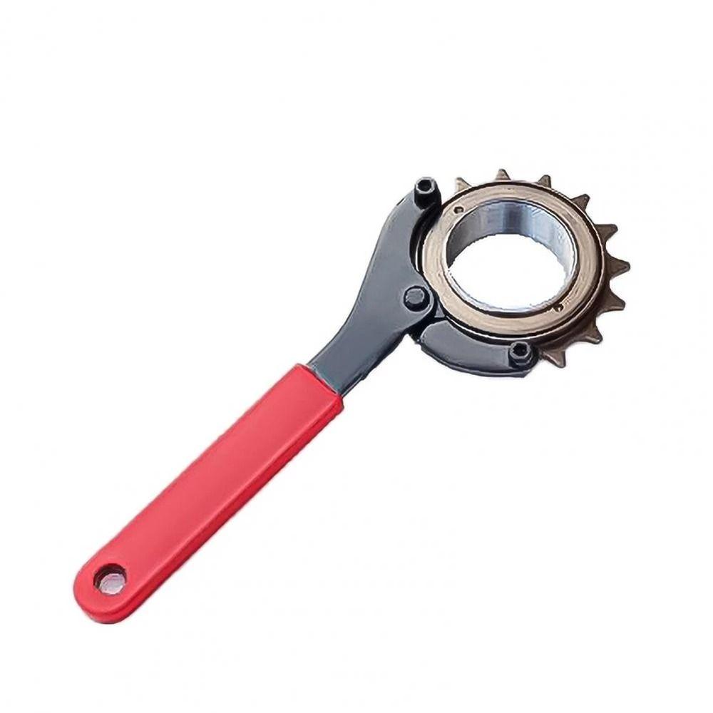 Agustina Kunci Sepeda Fixed-Gear Adjustable Sepeda Bawah Rantai Roda Engkol Bracket Sprocket Remover Tools Alat Pelepas Delapan Berbentuk Kunci Pas