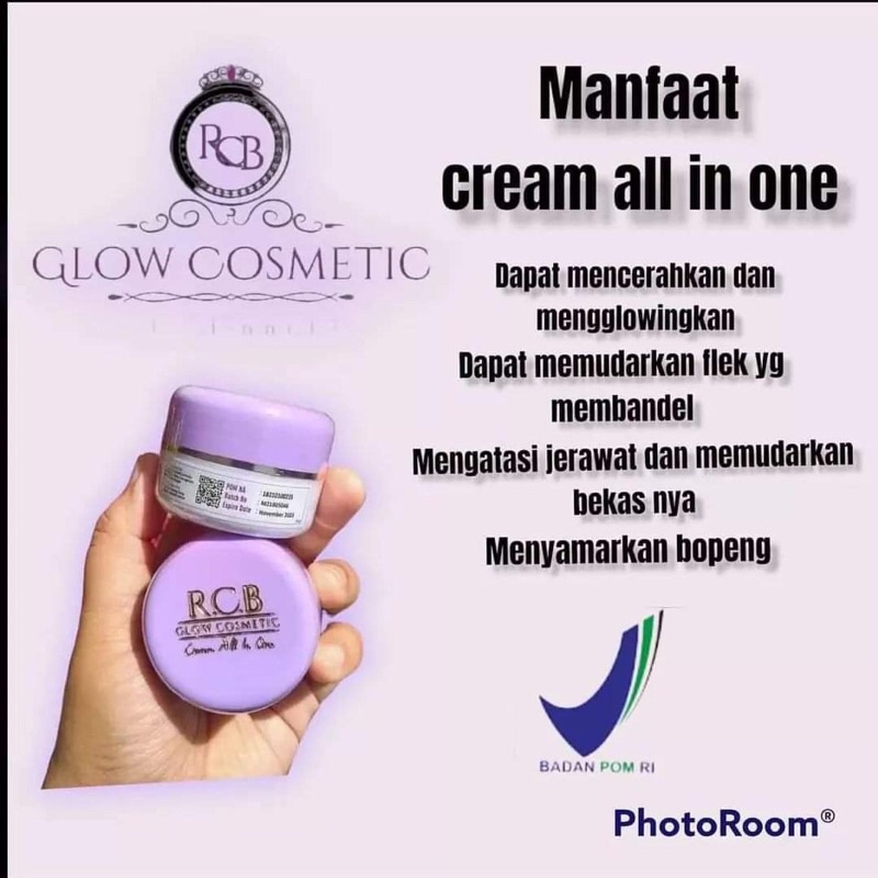 TERLARIS Cream RBC glow❤️KEMASAN EMBOS ALL IN ONE (BISA DIPAKE PAGI DAN MALAM)/RCB GLOWING (kualitas