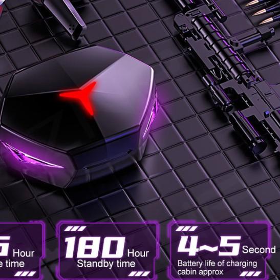 ()T33 Baru Wireless Gaming Headset Bluetooth 5.1 Earphone - Hitam