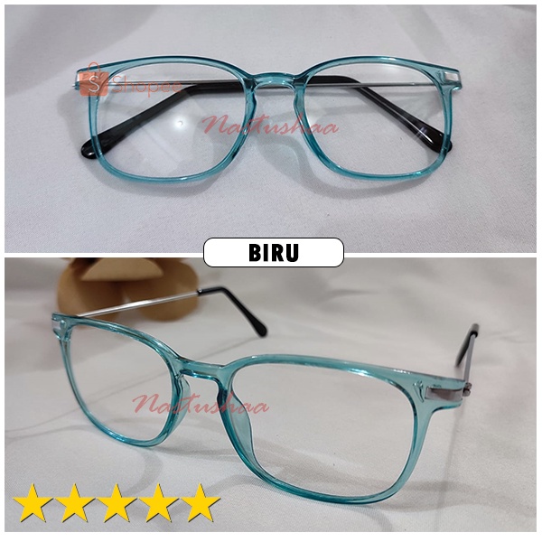 Kacamata Fashion Pria dan Wanita Kacamata Transparan Gaya Kacamata Fashion Korea Kaca mata Gaya Cewek Cowok Kacamata Normal Glasses Kaca mata biasa Eyeglasses Unisex