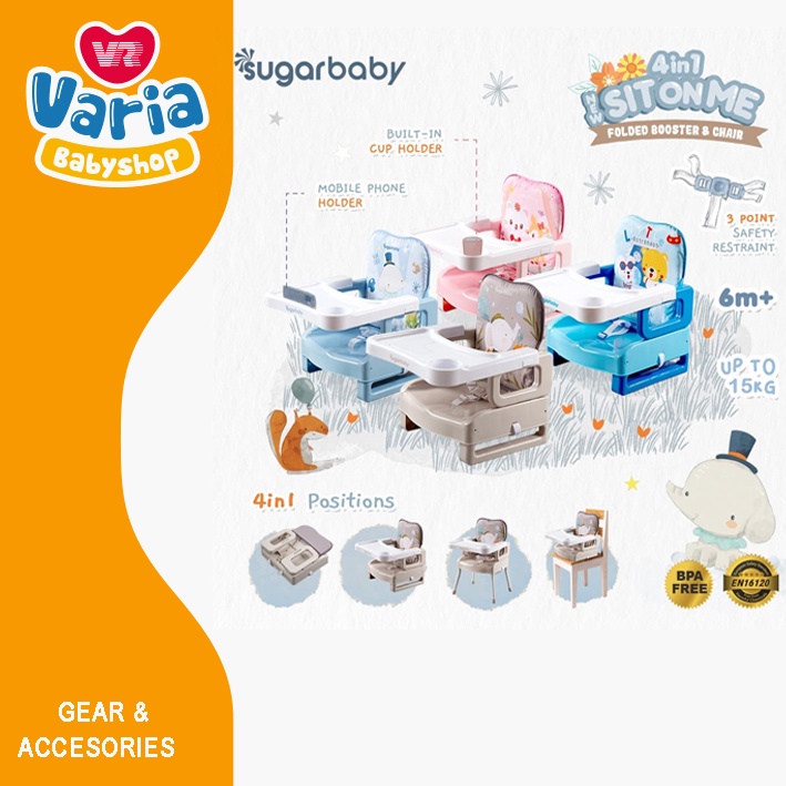 SugarBaby Sit On Me / Kursi Makan Bayi / Kursi Makan Mpasi / Kursi Makan Anak | SUGAR BABY