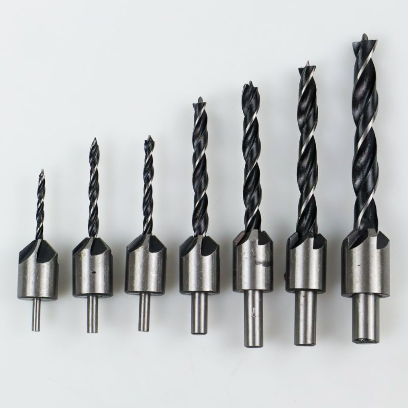 Mata Bor Kayu Drill Bit Countersink HSS 3-10mm 7 PCS