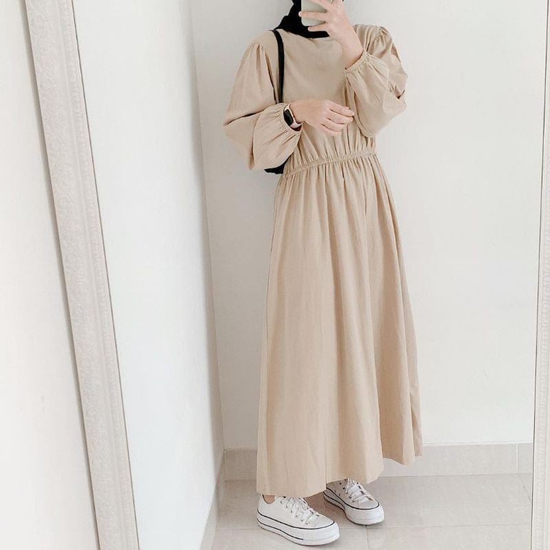 GF02 ~ KESSY DRESS BUSUI daily maxi SIZE S M L XL OOTD SIMPLE STYLISH BAHAN SHAKILA