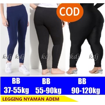 Celana Legging Panjang 3 Ukuran 35-120 KG Leging Lejing Wanita Panjang Spandek Jersey fit strit ketat