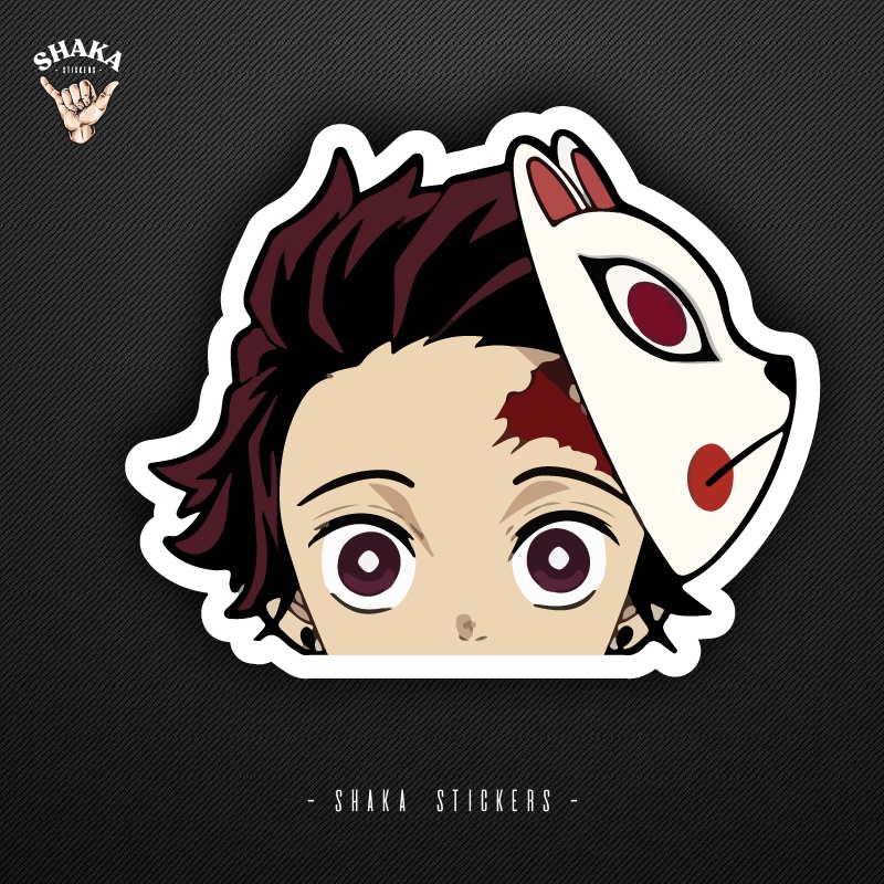 

Sticker Tanjiro Komado Anime Demon Slayer Vinyl Anti Air Anti Gores Stiker untuk Case HP Laptop dan Helem