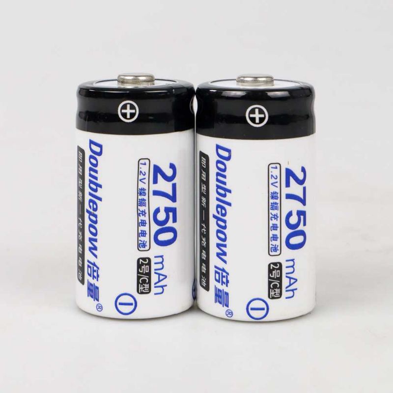 Doublepow Baterai Cas LR14 C Size Ni-CD Rechargeable 1.2V 2750mAh 2PCS