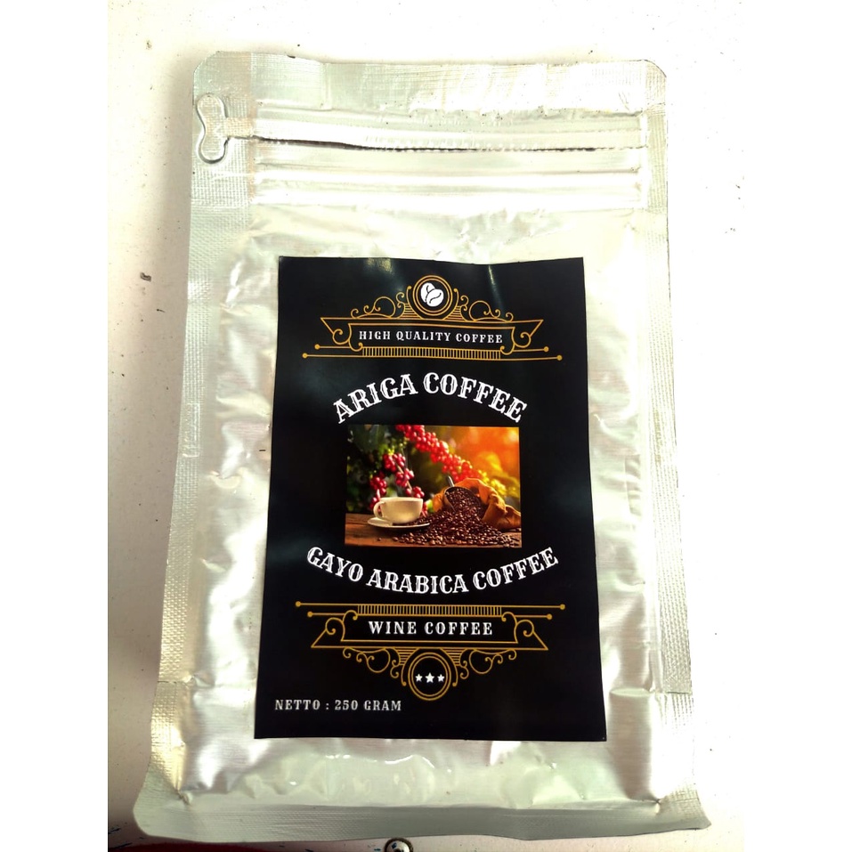 

ARIGA COFFEE/WINE ARABICA KOPI/KOPI ACEH MURNI/RASA GA BOHONG/DIJAMIN ORIGINAL