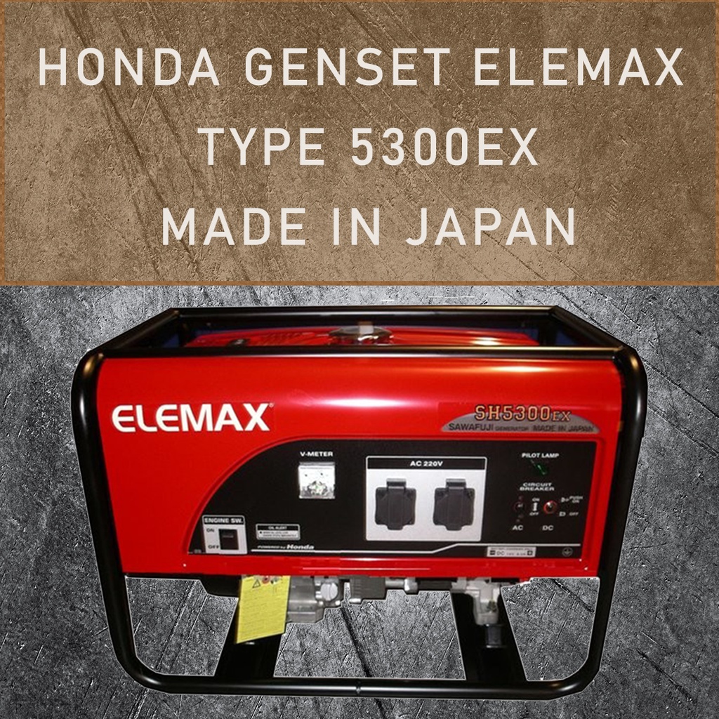 HONDA GENSET ELEMAX TYPE 5300EX , MADE IN JAPAN
