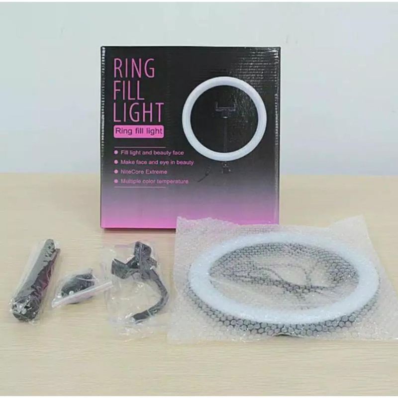 Ringlight Ring Light 26cm 3 mode LED 26 Jumbo Holder Mini Ball