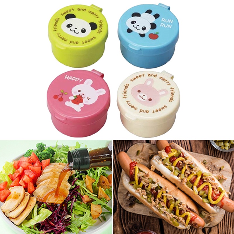 3 / 4Pcs Botol Wadah Bumbu Saus Tomat Salad Mini Portabel
