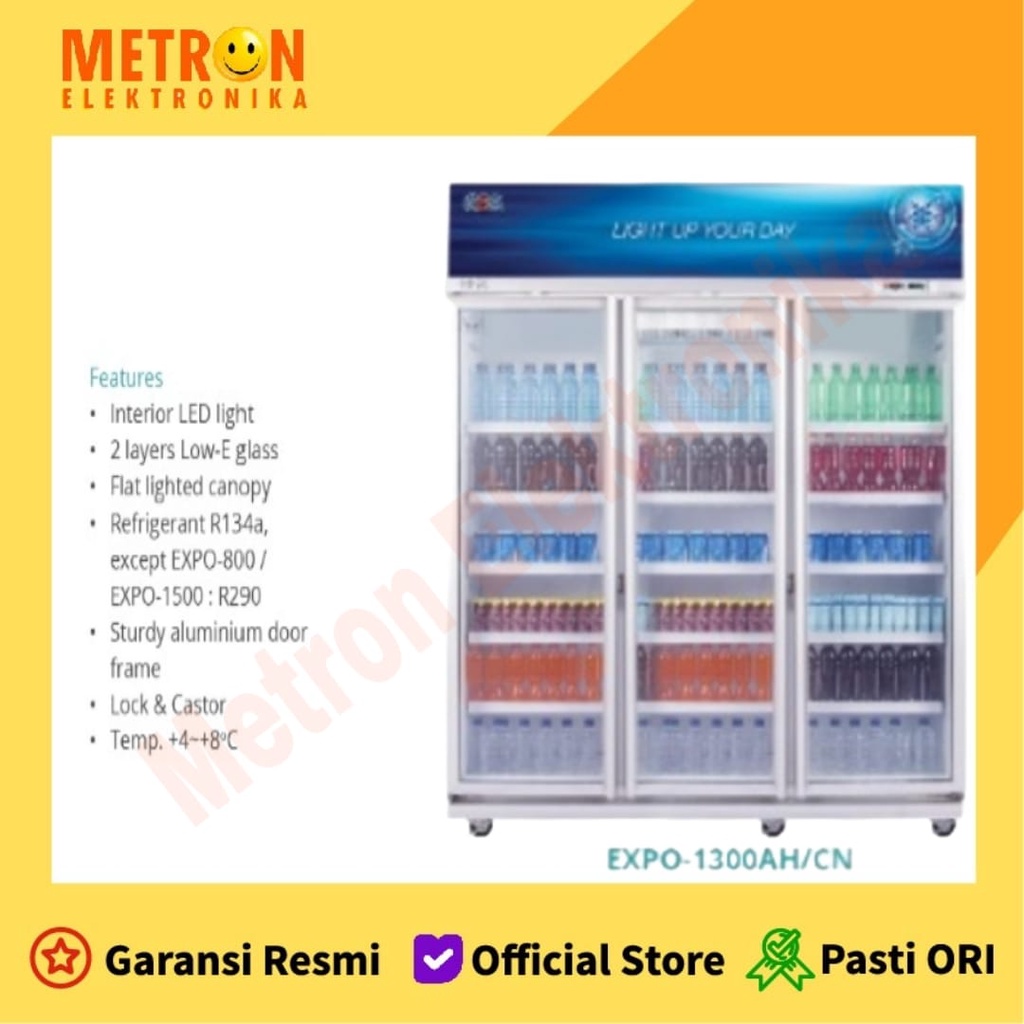 GEA EXPO 1300 AH/CN / DISPLAY COOLER SHOWCASE 3 DOORS 1300 LITER / EXPO1300AHCN