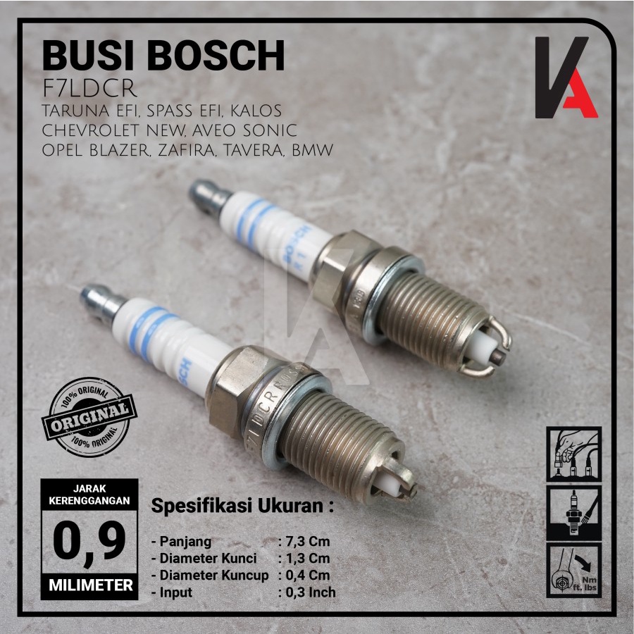 BUSI MOBIL NEW CHEVROLET NEW AVEO SONIC F7LDCR SPARK PLUG BOSCH MADE IN RUSIA ORIGINAL