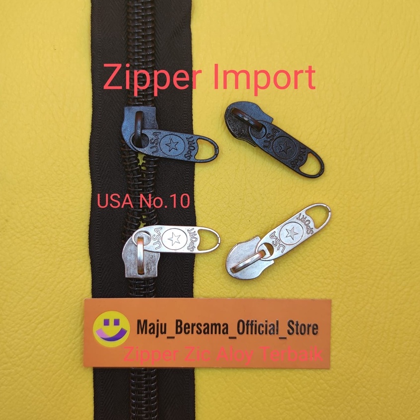 Zipper Zinc Aloy - Kp.Resleting No.10 Variasi 001 ( Import + Lokal ) SK1