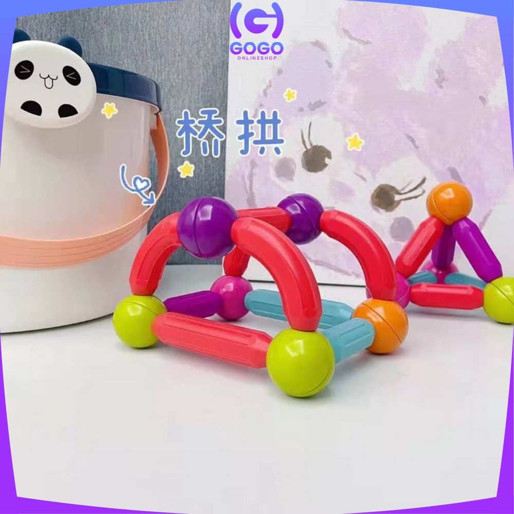 GOGO-M211 Mainan Kreatifitas Anak Magnetic Building Block Rods Mainan Magnetik Anak Magnetic Stick Toy / Magnetic Stick Building Blocks game