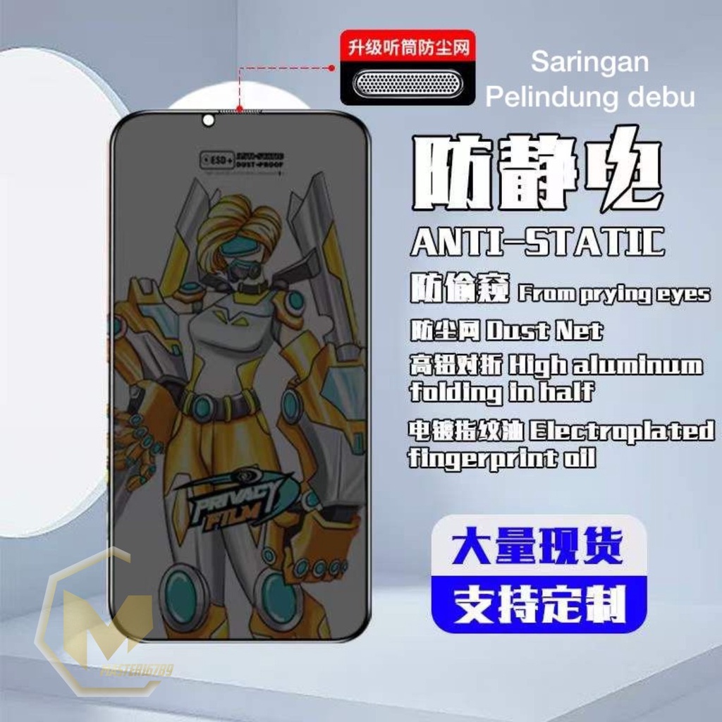 ANTI STATIC TEMPERED GLASS TG ANTI GORES KACA SPY PRIVACY ANTI SPY ANTI KEPO KUALITAS IMPORT JAPAN FOR IPHONE 7+ 8+ X XS XR XS MAX 11 11PRO 11 PRO MAX 12 12PRO 12 PRO MAX 13 13PRO 13 PRO MAX 14 14+ PLUS 14PRO 14 PRO MAX MINI  MA3667S
