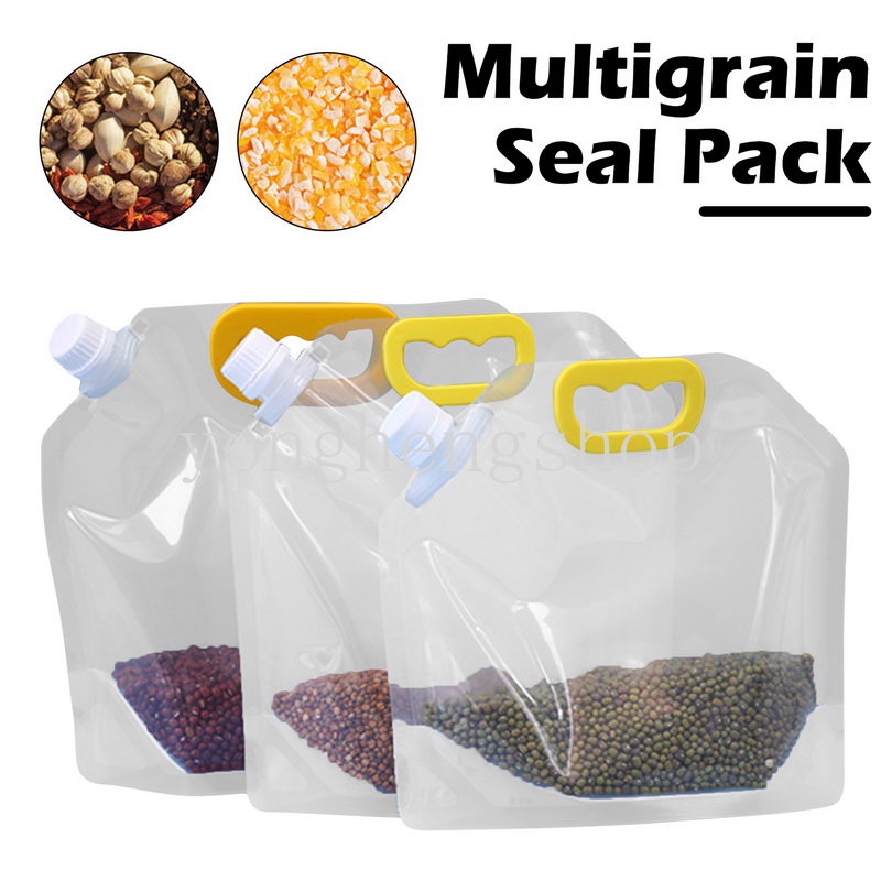Kantong Segel Penyimpanan Makanan Gandum / Sereal / Beras / Kacang Portable Reusable Anti Serangga / Lembab