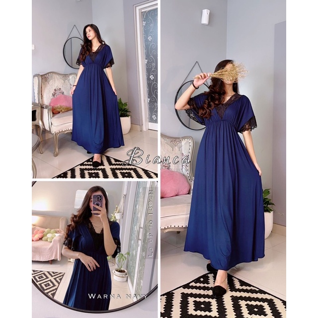 Daster Arab FAIRUZ BIANCA Casual Long Dress Daster Kaos Premium