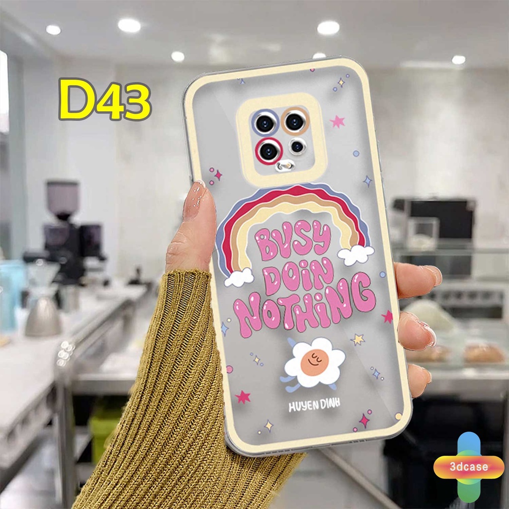 Xiaomi Redmi Note 8 10S 9 10 9 10 PRO MAX 11 9S POCO C3 C31 X3 NFC X3 PRO  9C NFC 9A 9i 9T 9AT 9ACTIV 9 PRO Power 10X POCO M2 PRO 10 Prime Warna Warni Pelangi Kata Inggris Wavy Edge Soft Case