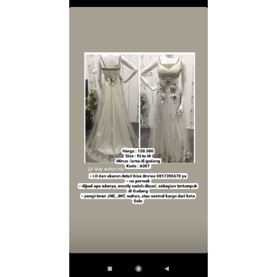 gaun pesta pl baju pesta preloved gaun second