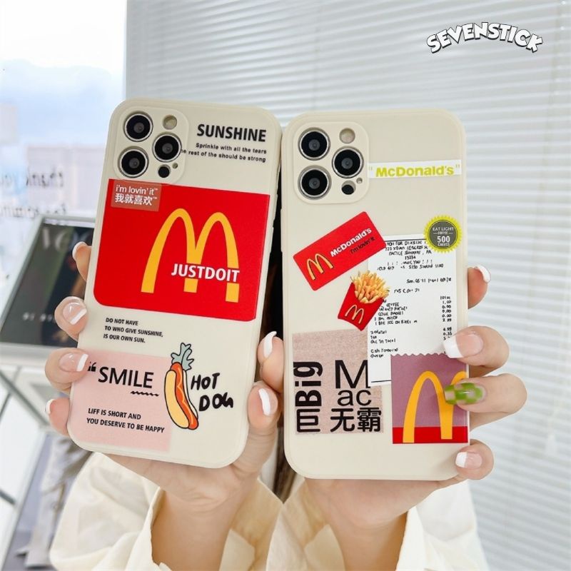 Casing Motif Mcdonald's Case MCD Xiaomi Poco X 3 F3 F4 M4 M3 PRO 5G Redmi Note 10 10s Note 9 Pro Red