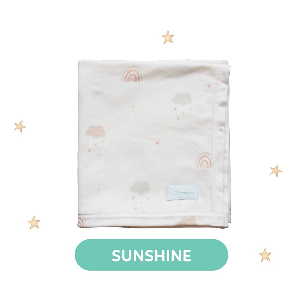 Cottonseeds Soft Cotton Baby Swaddle Bedong Bayi 73 x 93 cm