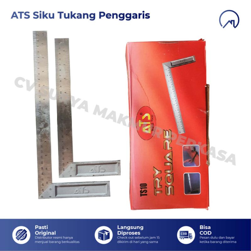 

Siku Tukang ATS 10 12 Inch / Penggaris Tukang / Angle Ruler 90 Derajat / Penggaris Siku Tukang