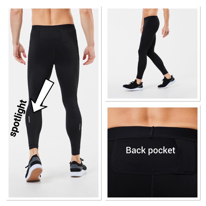 Legging Anko Active Menstraining Tights. Legging Pria Back Pocket