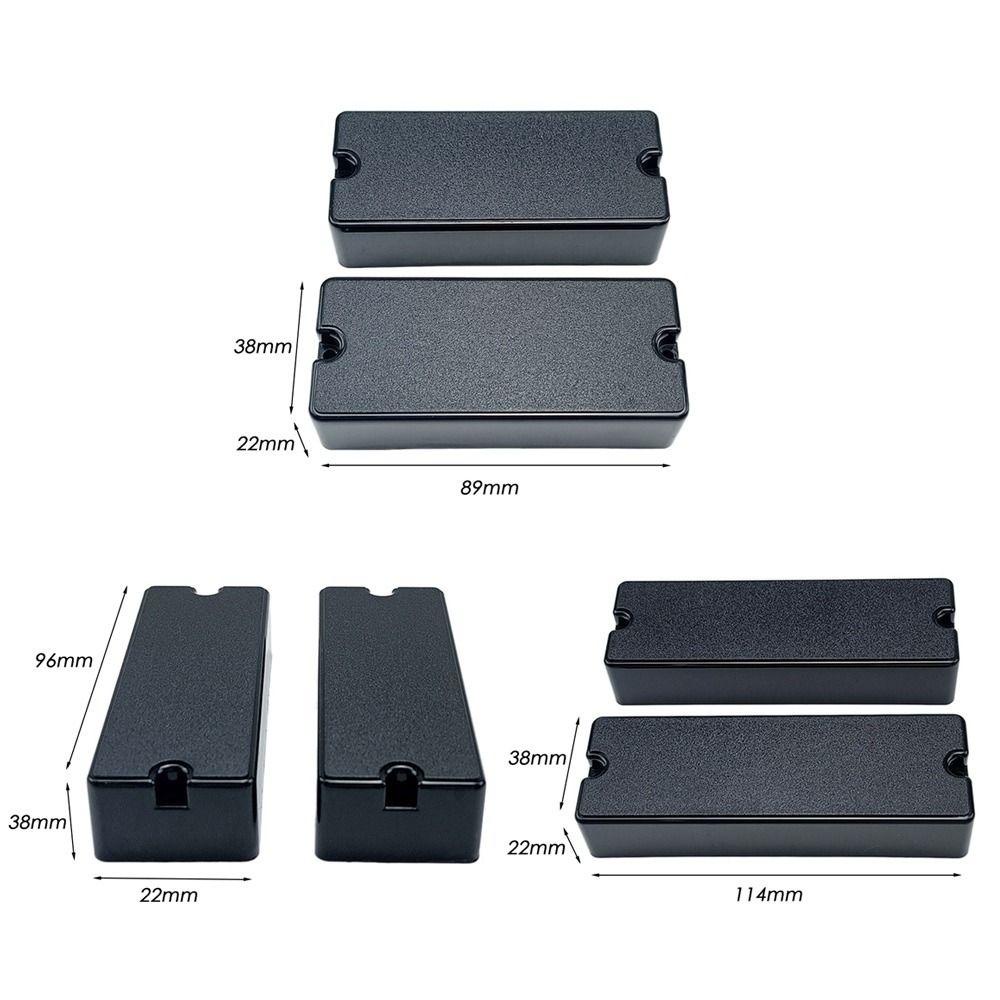 Nanas 2 Pcs Plastik Matte Cover Baru Bagian Gitar Listrik Disegel Humbucker Pickup Cartridge Cover