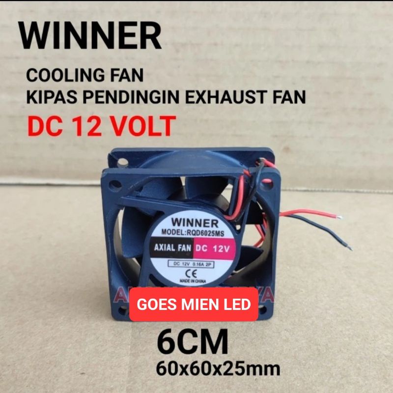 FAN DC 12 VOLT 6CM WINNER 60x60x25mm