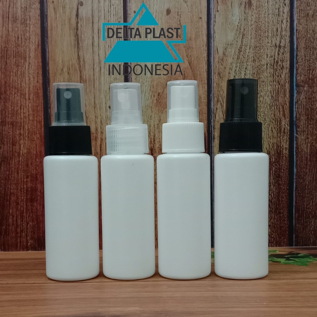 botol spray 60ml hdpe putih / tutup spray