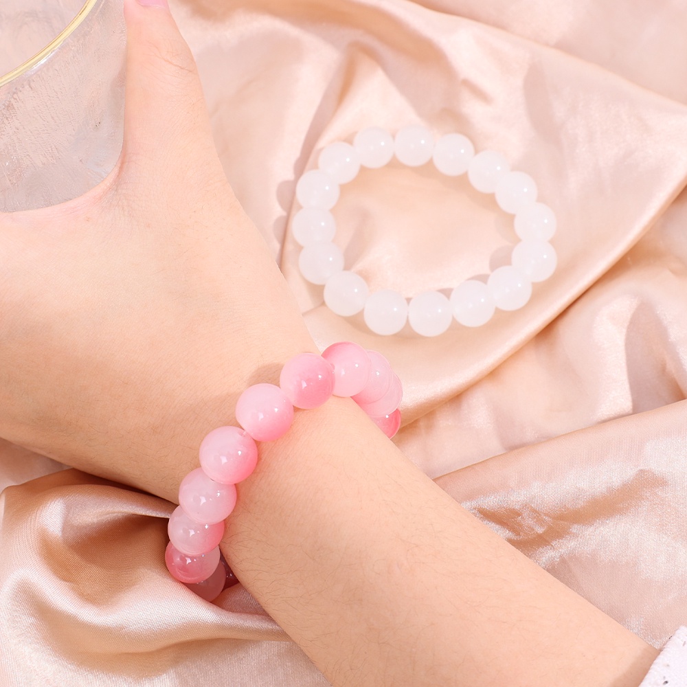 Wanita Yoga Gelang Peregangan Gelang Adjustable Gelang Manis Gradasi Warna Kekayaan Dan Keberuntungan Gelang Aksesoris Perhiasan Manik-Manik Gelang