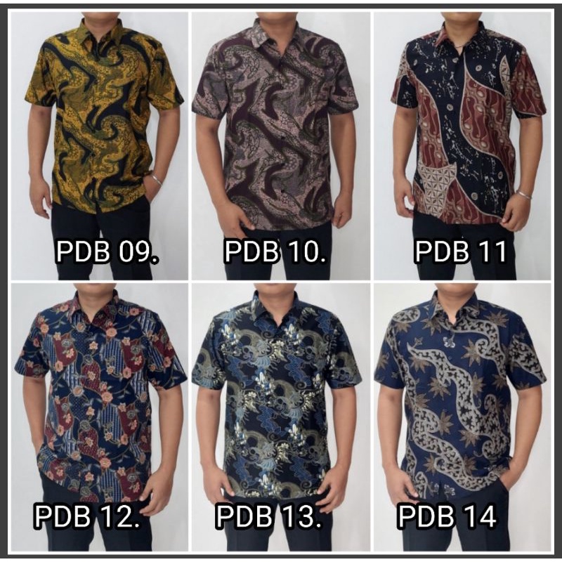 K4 Baju Batik Kotak Pria Murah Bagus Katun Diskon Hem Laki Motif Pesta Kerja Formal Salur Kotak