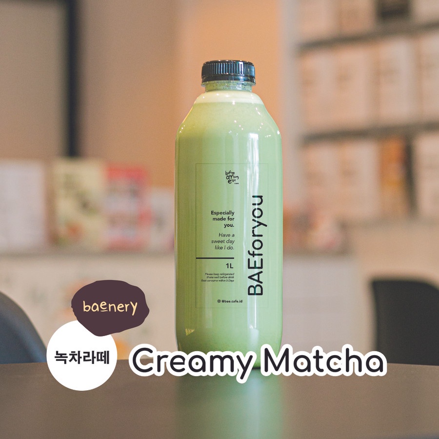 

Creamy Matcha / Green Tea Milk / Matcha Latte - Baenery by BAE Cafe - 1 LITER