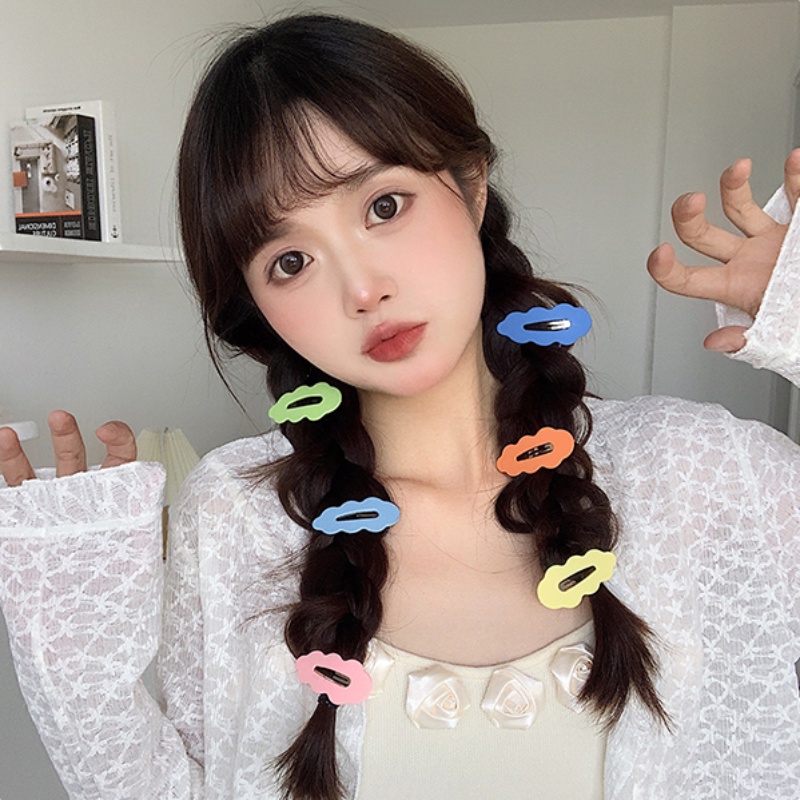 Korea Fashion Baru Lucu Kartun Permen Berwarna Awan Klip Rambut Bayi Sisi Klip Poni Klip Bb Klip Rambut Pin Aksesoris Rambut