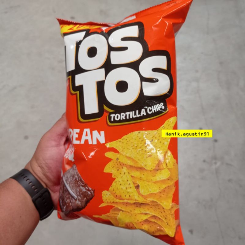 

DUA KELINCI TOS TOS KOREAN TORTILA CHIPS BBQ 145GR