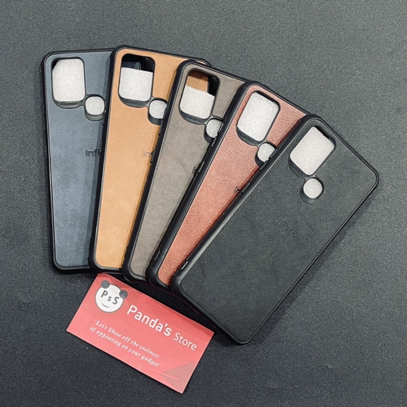 Leather Case Infinix Hot 10 Softcase Kulit Elegan Casing Slim Fit