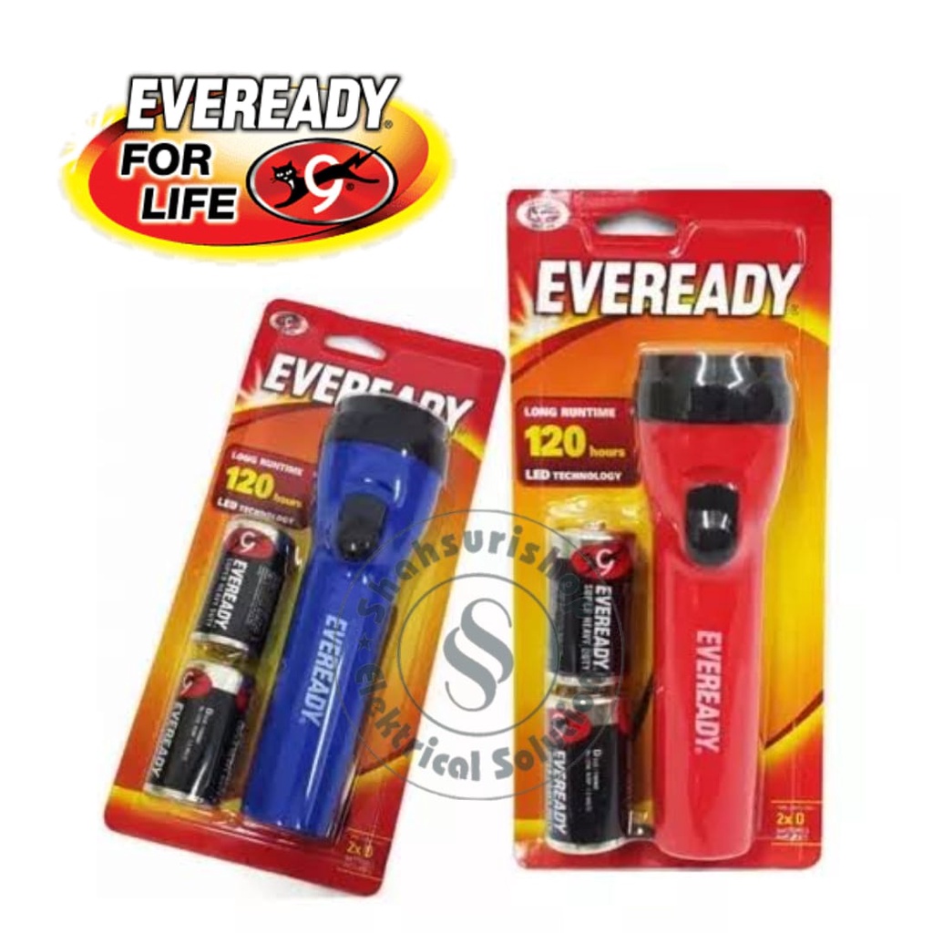 EVEREADY SENTER BESAR + 2 PCS BATERAI D