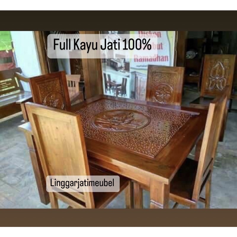 Termurah Meja Makan Jati 160x90 cm 120x90 cm