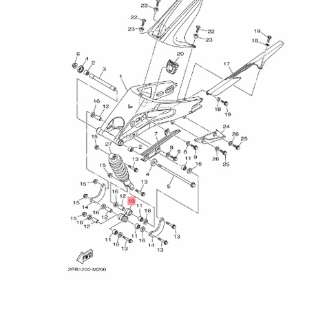 ARM RELAY TEROPONG KACAMATA SEGITIGA AYUNAN MONO SHOCK SHOK SOK R15 LAMA V2 V3 R15M MT15 XSR VIXION R 155 ORIGINAL YGP 2PK-F217A-00