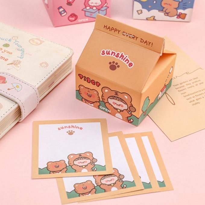 Sticky Note Milky Box Memo Pad Kotak Susu 200lembar / Memo Pad Kotak Susu 200lembar