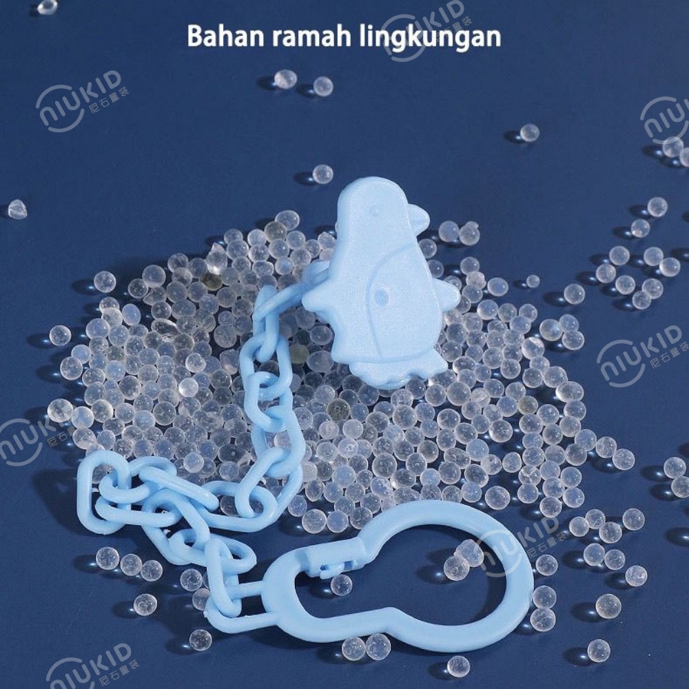 NIUKID KLIP RANTAI PENJEPIT DOT BAYI RANTAI DOT BAYI TALI GANTUNGAN EMPENG PACIFIER HOLDER CHAIN