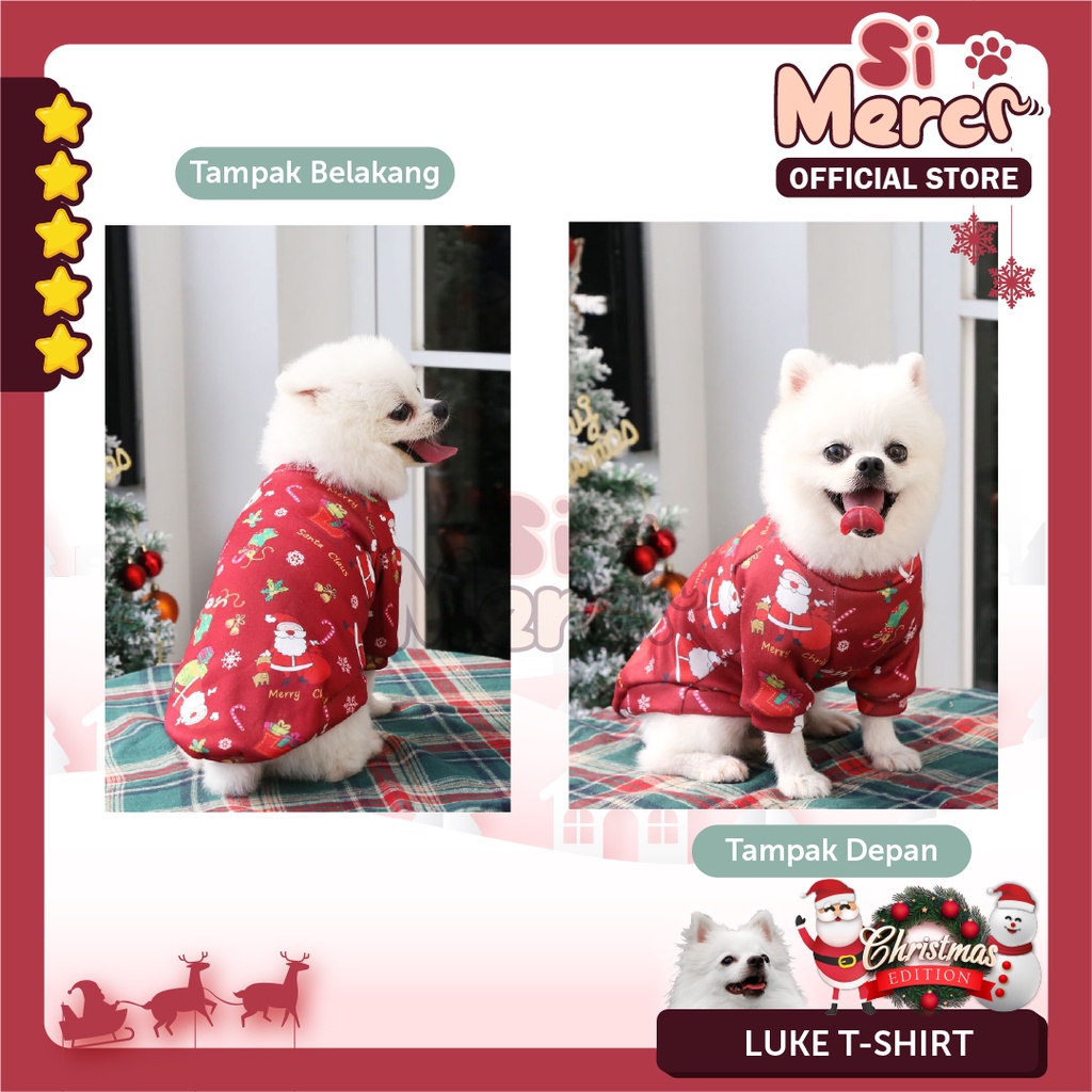 Baju Anjing Kucing Hewan Natal / Baju Sweater Anjing Natal / Pet Clothes For Christmas Premium /